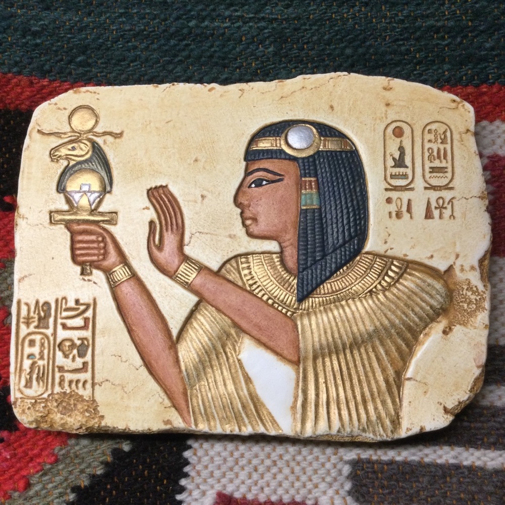 Egyptian Art Relief Wall Plaque - Offering of Amun-Ra